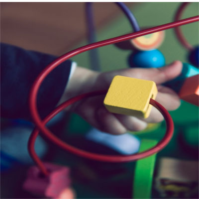 A child playing with blocks