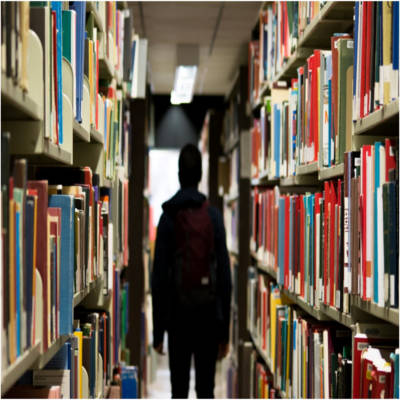 The inside of a school library